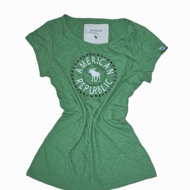 홀리스터 그린 반팔티