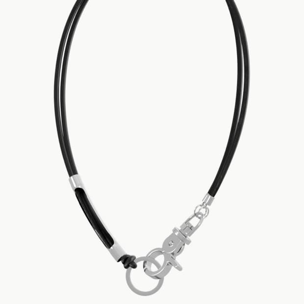 Sagegasage 3way leather necklace black