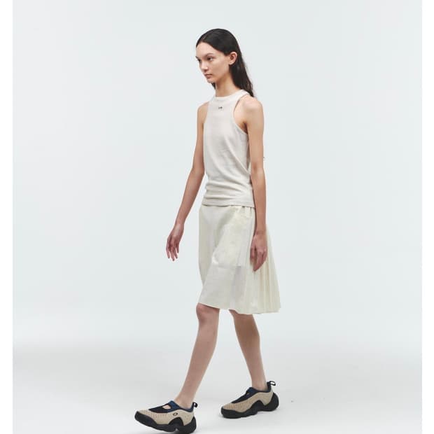 오들리워크샵 ripple pleated shorts