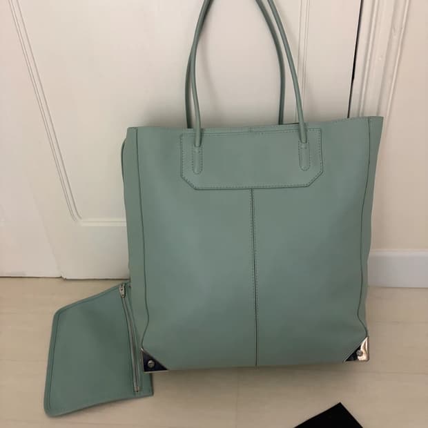 알렉산더왕 스카이블루 토트백+파우치 정품 