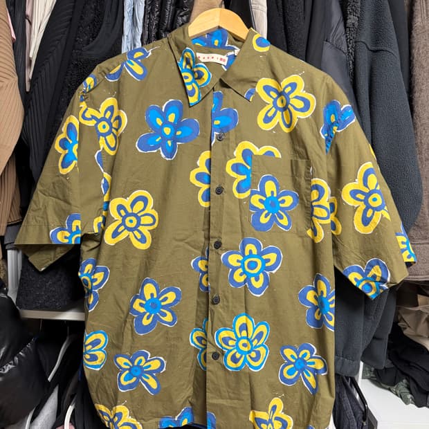 [xl] 유니클로 x 마르니 오픈카라 반팔 셔츠