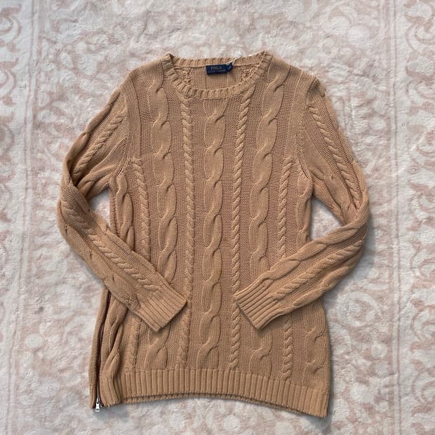 Polo Ralph Lauren 사이드 지퍼 케이블 니트