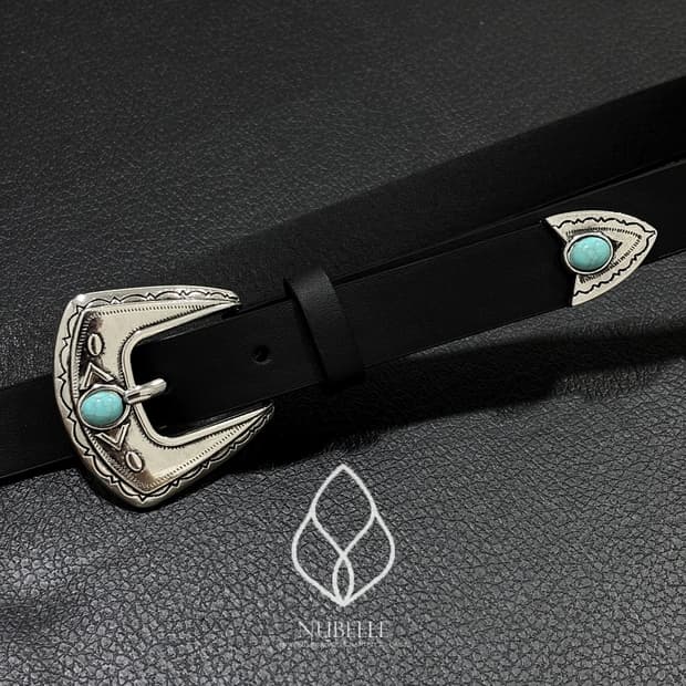 🌗 Turquoise western belt / 터키석 웨스턴 벨트