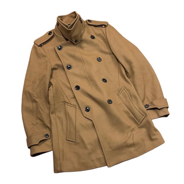 우영미 울 캐시미어 더블버튼 코트 (L) 100 48