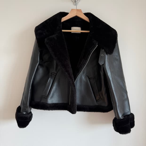 Pre owned 비건레더 무스탕 자켓