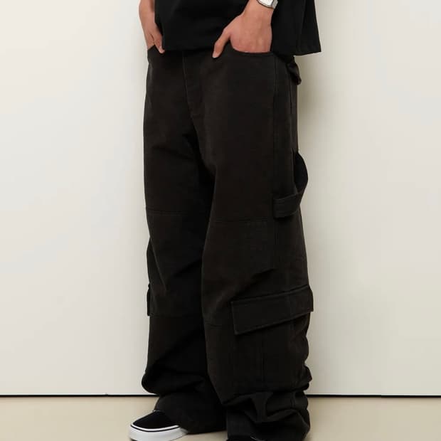Oblique Pocket Wide Cargo Pants