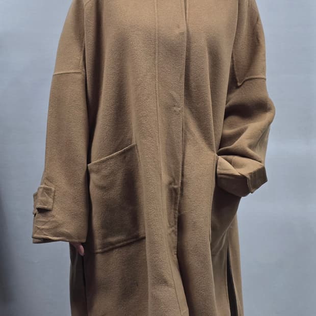 위크엔드 막스마라 후드 버진울 코트