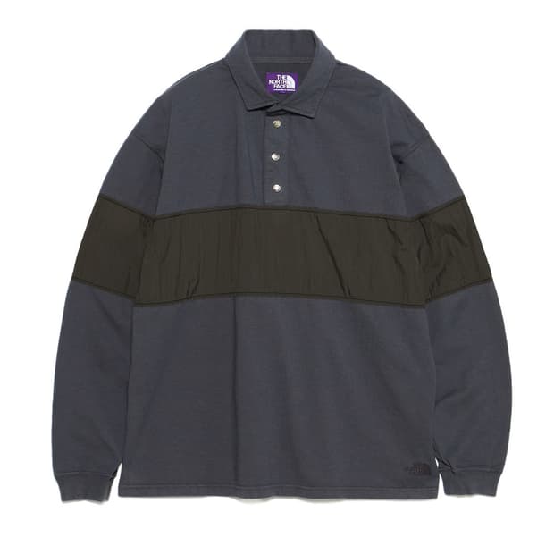 노스페이스 퍼플 라벨 가먼트 다이드 필드 럭비 셔츠 - 차콜