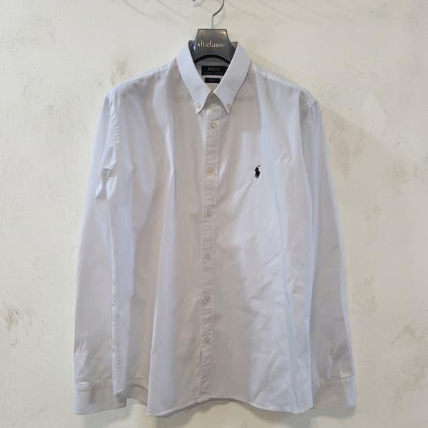 폴로 랄프로렌 화이트 슬림핏 셔츠 L