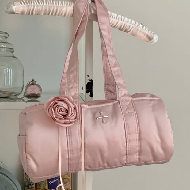 새상품 카하라 발레리나 백 발레 가방 블러쉬 핑크 + 새틴 로즈 set
