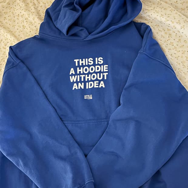 자라 파란색 후드티