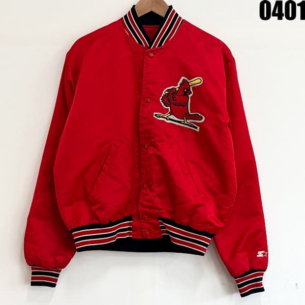 스타터 MLB 라이선스 새틴 바시티 자켓 L 0401