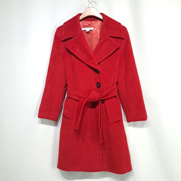 CL282 L 막스마라 마렐라 00s 이태리판 울캐시미어 벨티드 레드 
