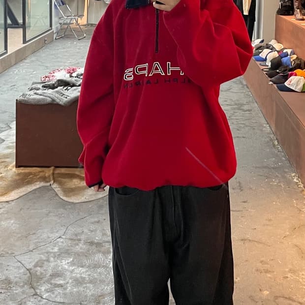 챕스 하프집 플리스 아노락 H677