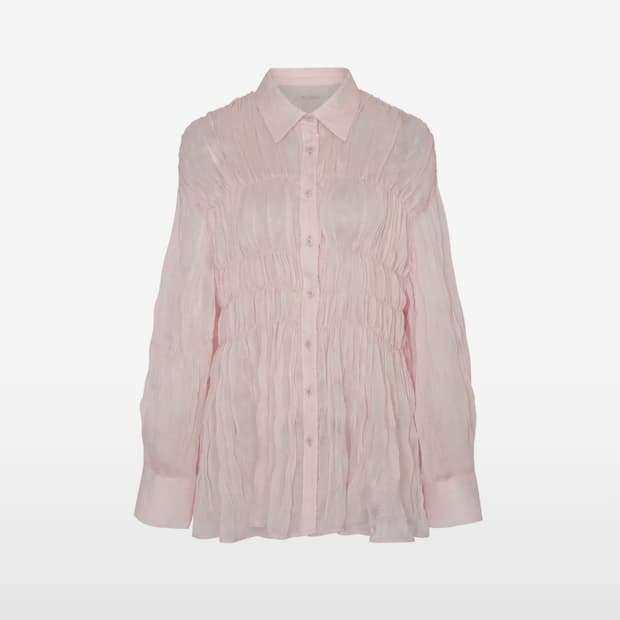 페인오어플레져 MEMORY SHIRRING SHIRT pink