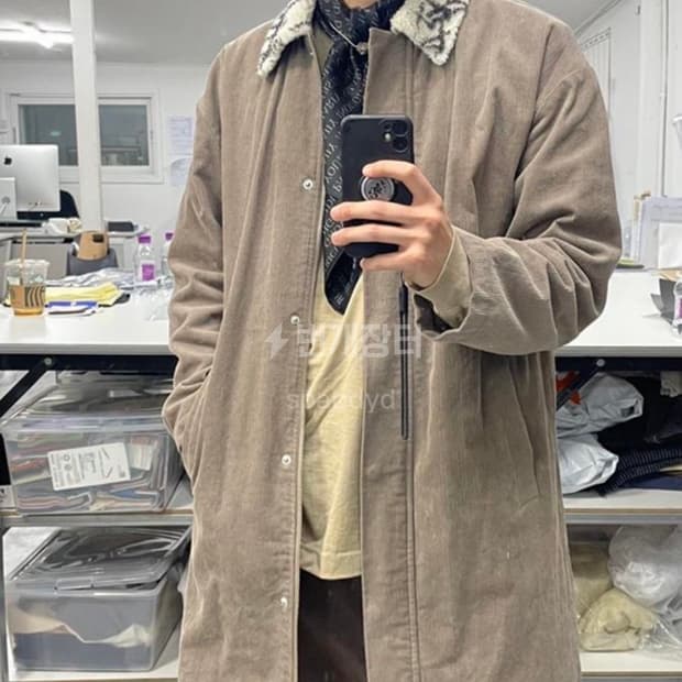 스투시 롱 코듀로이 코트 S