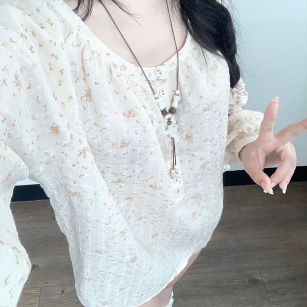 모리걸 능소화 아방여리핏 블라우스