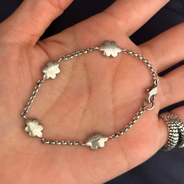 Moschino Cloud 925 Silver Bracelet☁️⛓️☁️