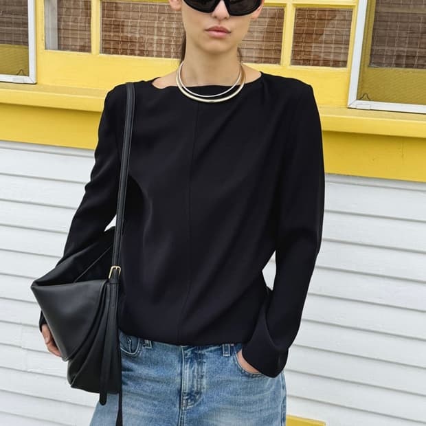 orr 오리지널 루 블라우스 블랙