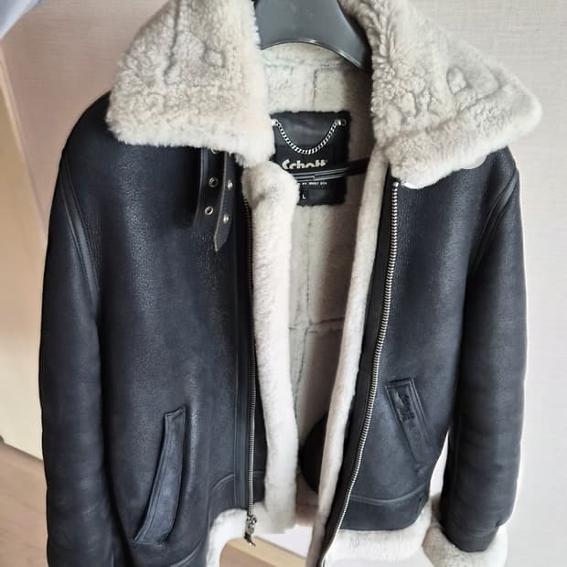 쇼트 schott 무스탕 L사이즈 회색