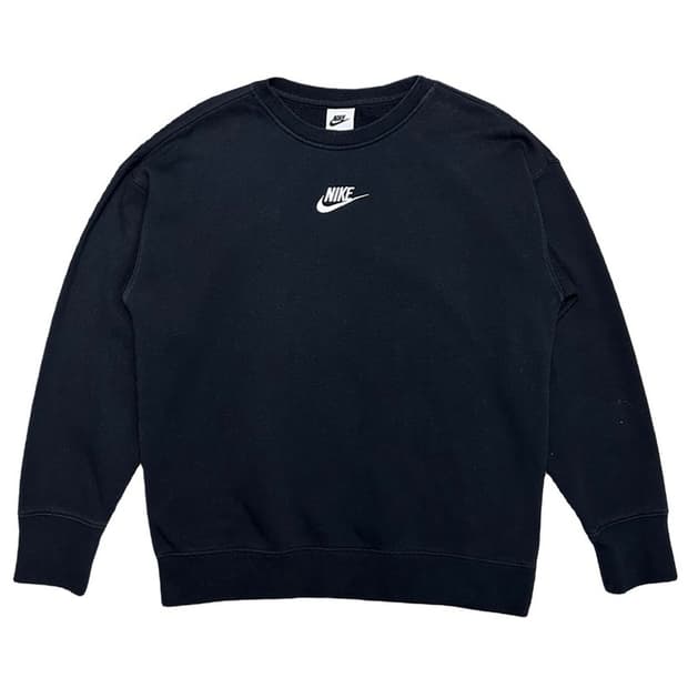 나이키 센터 로고 맨투맨 블랙 L