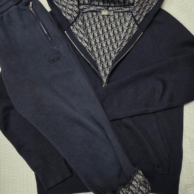 디올 오블리크 케시미어 후드집업 세트