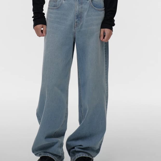 (28)무탠다드 엑스트라 와이드 데님 팬츠 라이트 인디고