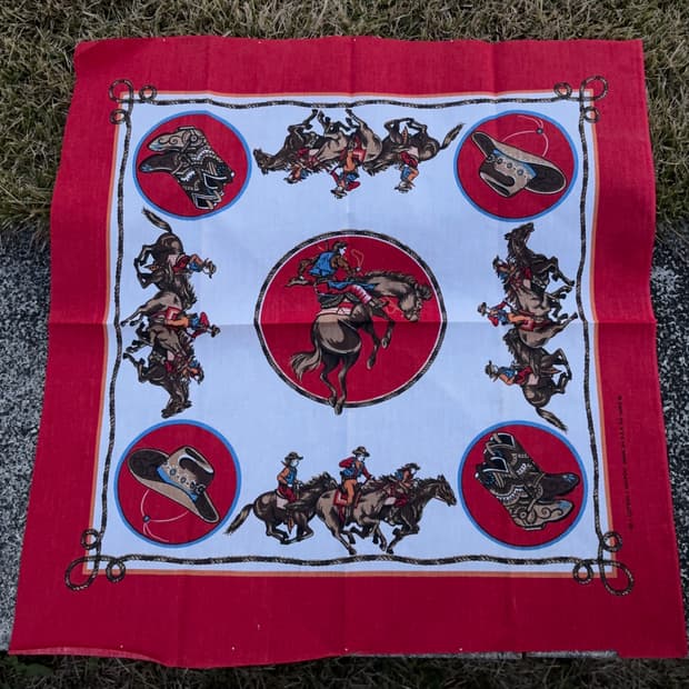 로데오 웨스턴 프린트 반다나 – 미국 생산 신품