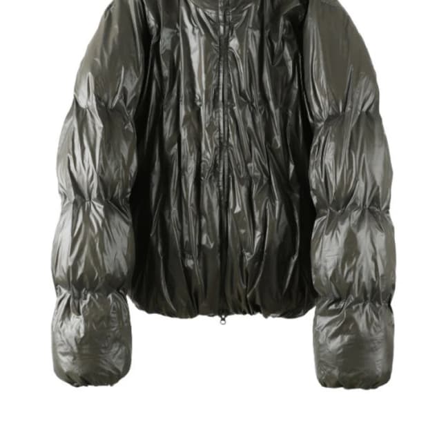 포스트아카이브팩션 (PAF) 5.1 다운 패딩 메탈릭 그린 M