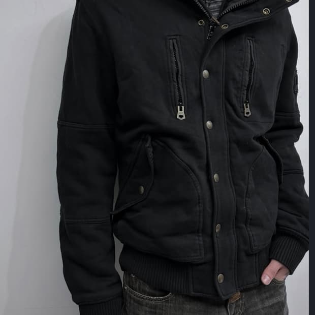 Diesel Multi-Pocket Fleece Hood Jacket