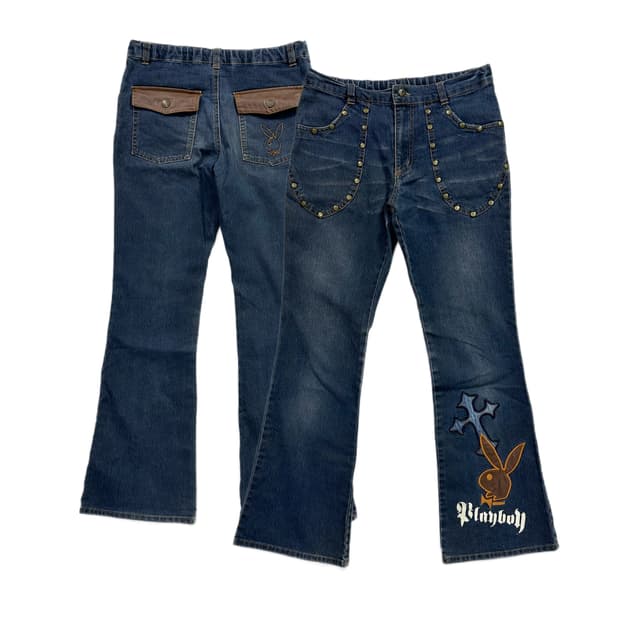 bunny logo low-rise jean