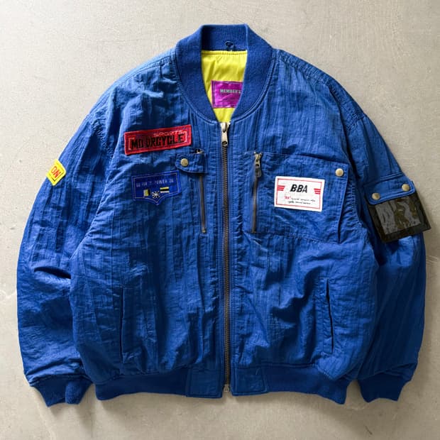 Vintage Member's Nylon Bomber Jacket