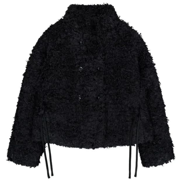 코이세이오 헤어리 퍼자켓 블랙