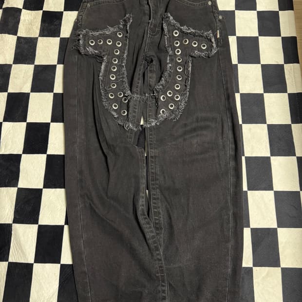 트루릴리젼x아이시토 데인저 홀스 슈 데님 팬츠 L