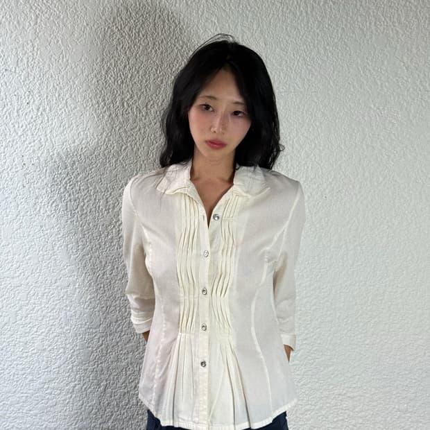 일본 빈티지 스완 웨이브 자켓 블라우스