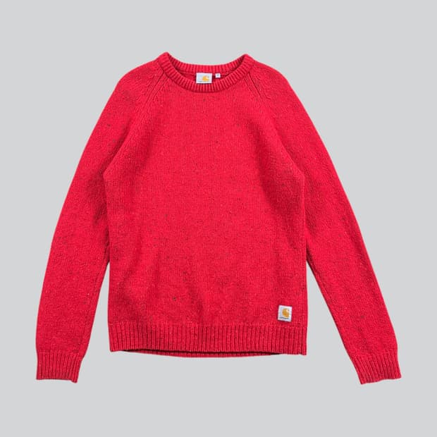 Carhartt  울혼방 레드 컬러 니트 