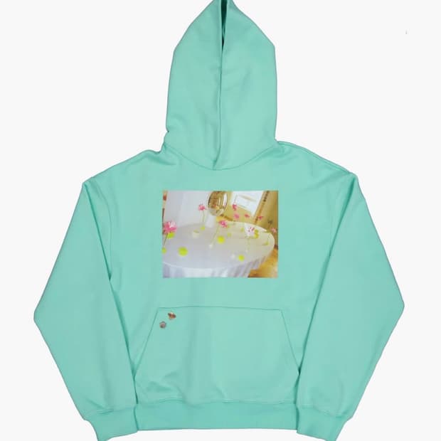 (모카 착용) 나비버스 민트 후드집업