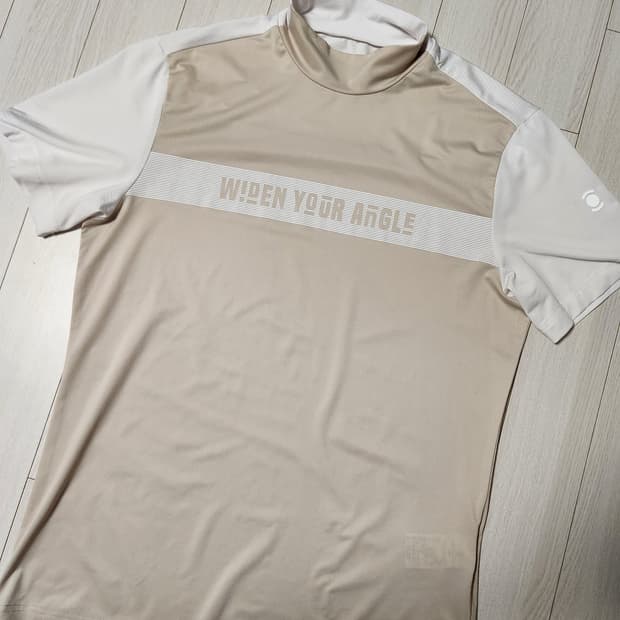 와이드앵글 냉감 VA 메쉬믹스 블록 하이넥 반팔티셔츠 WMM23296E2