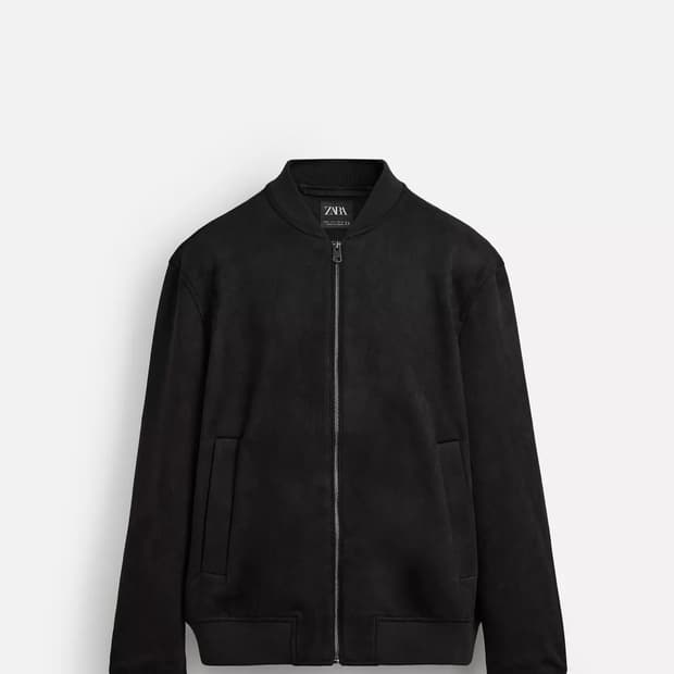 새상품)자라 페이크 스웨이드 봄버 재킷 XL