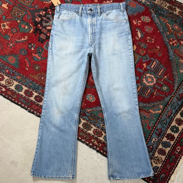 70's USA Made 빈티지 리바이스 646 벨바텀 부츠컷 오렌지탭