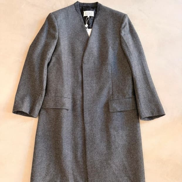 48사이즈 마르지엘라 카라리스 코트 그레이하운드