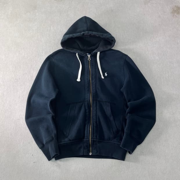 95 폴로랄프로렌 와플 블랙 후드집업 