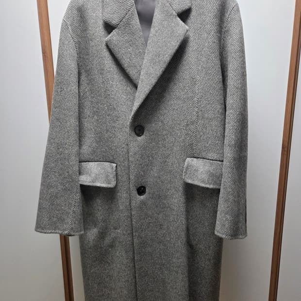 마마가리 오버사이즈 핸드메이드 코트 트윌 그레이 44 사이즈