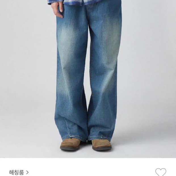 해칭룸 와이드 진 빈티지 vtg 워시드 블루 4