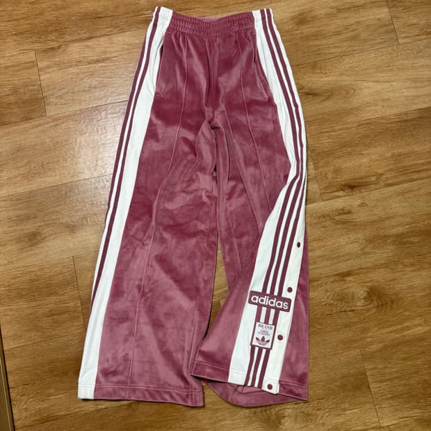 아디다스 벨벳 핑크 트랙 팬츠 바지