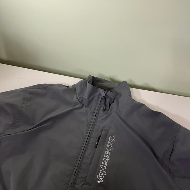 L 코드그라피 오버핏 진그레이 바람막이 자켓