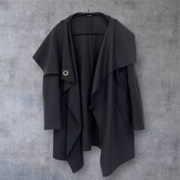 막스앤코 MAX&Co 차콜 울 케이프 코트 34