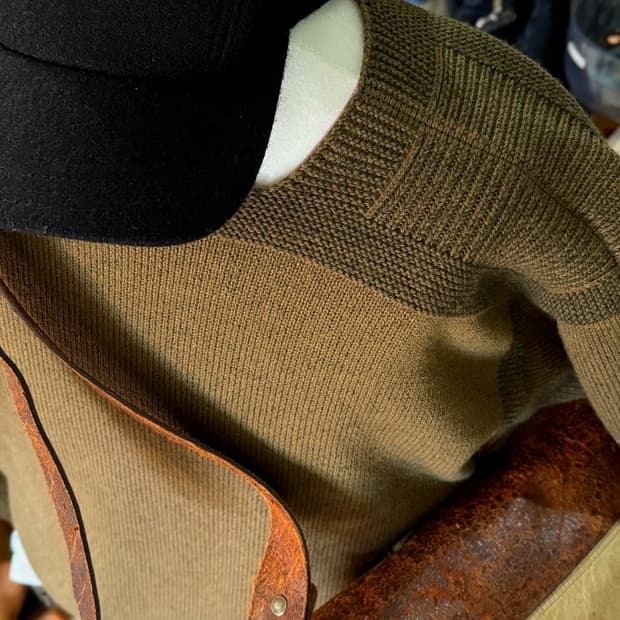 Nigel Cabourn 레드 크로스 모드필드 울 니트 풀오버