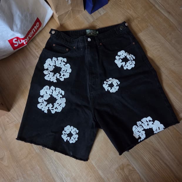 데님티어스 흑청 데님 버뮤다팬츠
