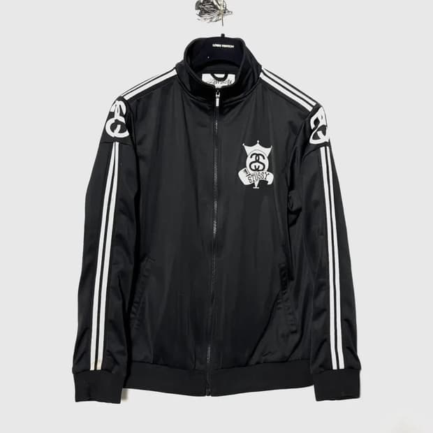 스투시 올드스쿨 트랙탑 져지 블랙